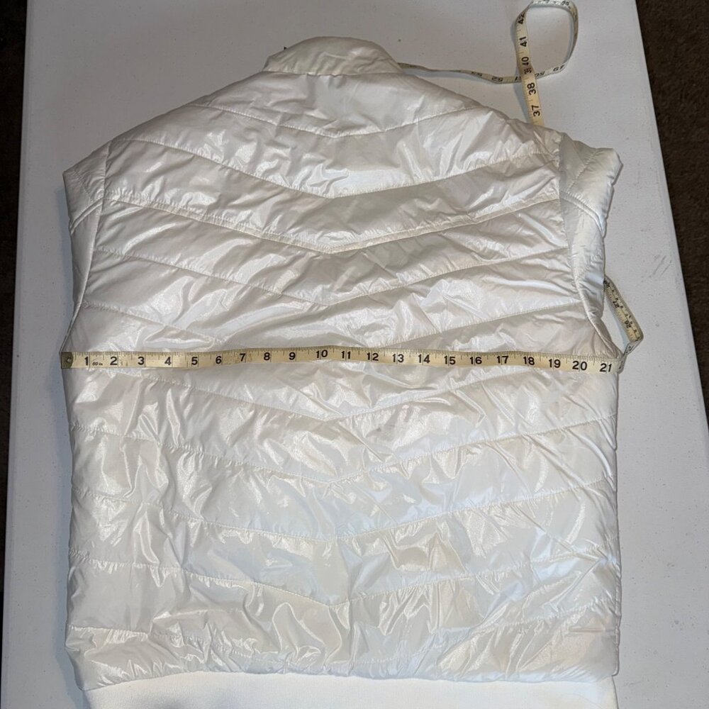 Stone Falcon Quilted Puffer Jacket, Full Zip, White, Large - Picture 11 of 13